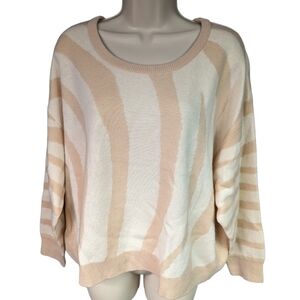 Ophelia Roe NWT Stripe Wool Blend Sweater Sz 2X